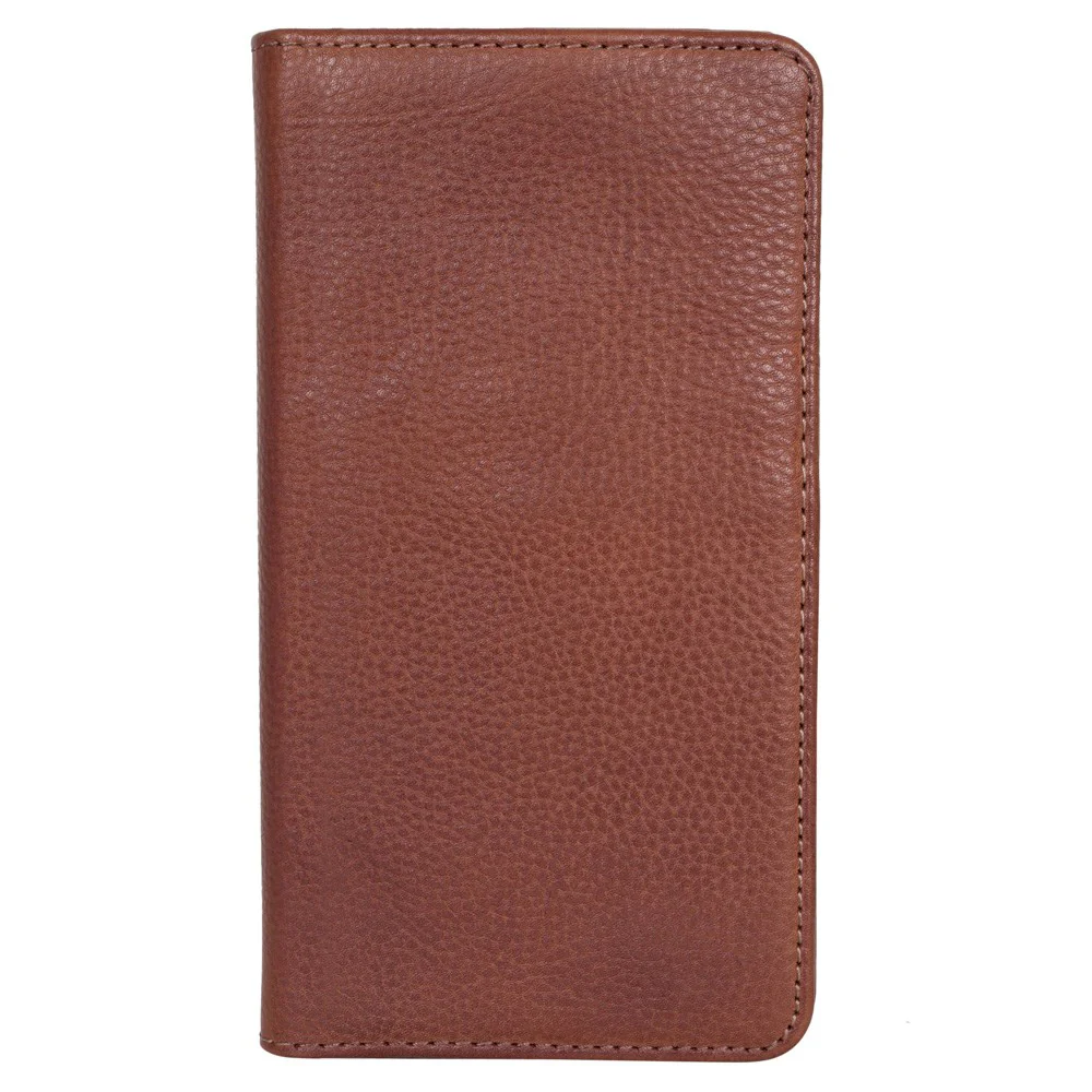 buffalo wallet ægte læder universal etui m. pung (maks. mobil: 160 x 75mm) - brun