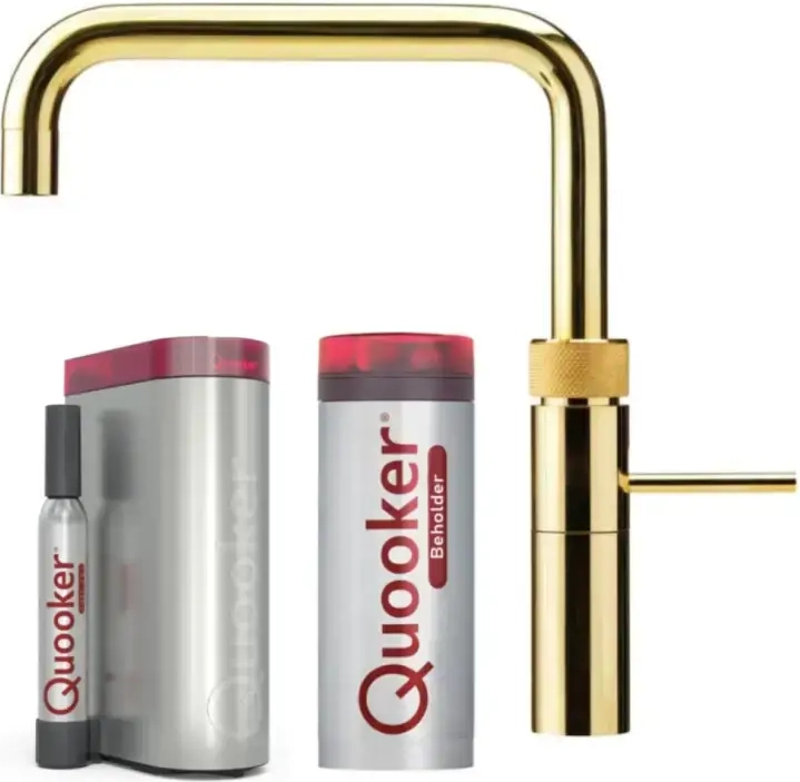 quooker fusion square messing 5i1, inkl. pro3 beholder & cube køler