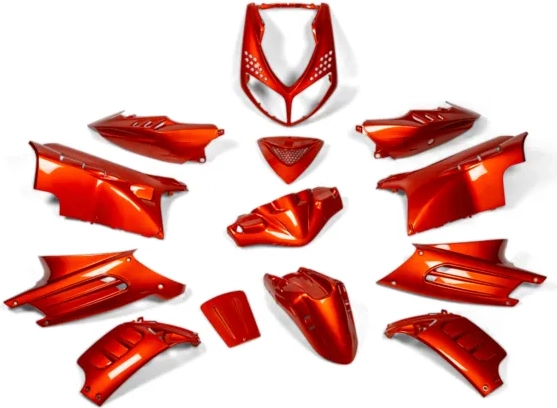 fairing kit 13 parts peugeot speedfight 2 orange
