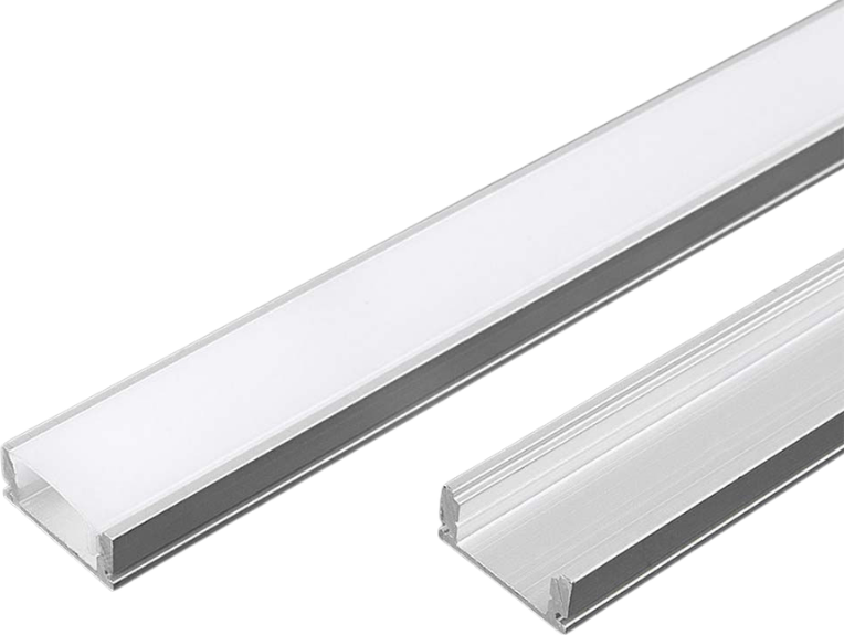 aluprofil til led-strip, 2000x17,4x7 mm.