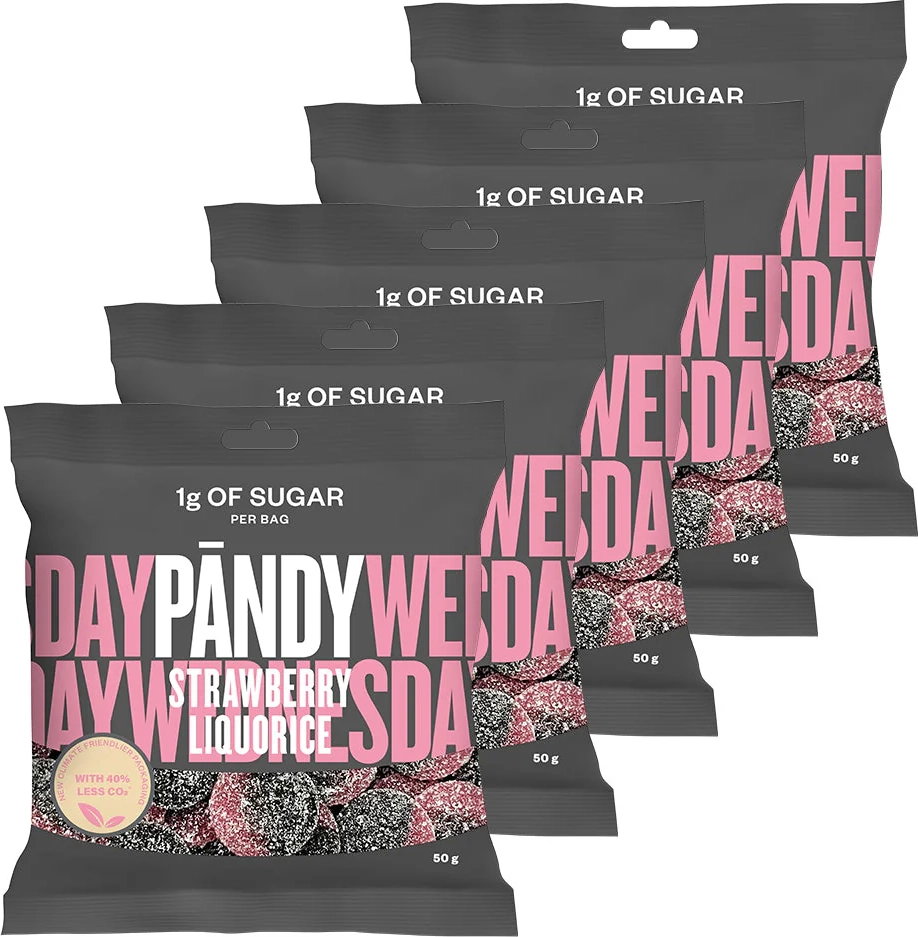 pandy candy - strawberry liquorice (6x50g)