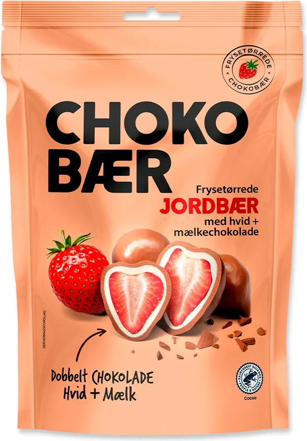 Nordthy Chokobær Frysetørret Jordbær 90 g