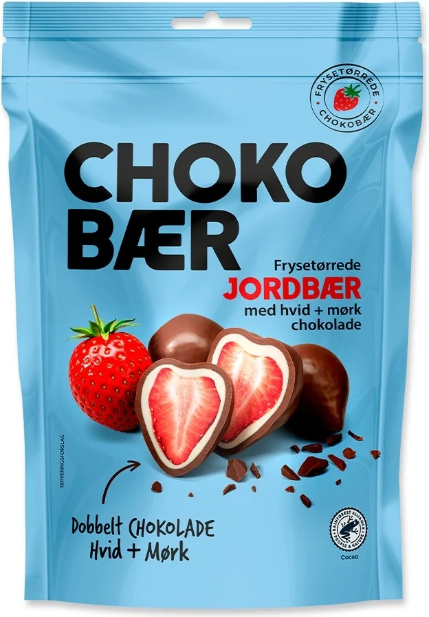 Nordthy Chokobær Frysetørret Jordbær 90 g