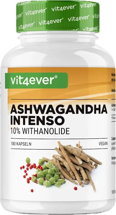 ashwagandha extract (10% withanolides) 750mg, 180 capsules, vit4ever