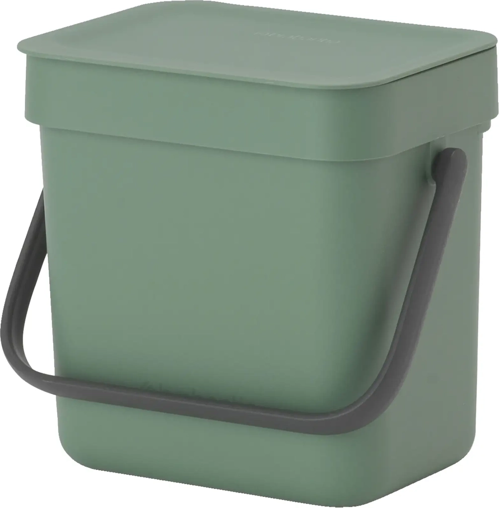 (3)brabantia sort & go affaldsspand3 liter - plastik - grøn