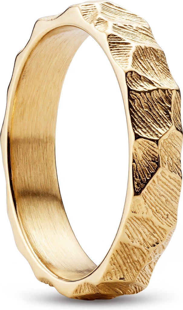 Sidegren 4 mm Ring Gulltonet Rustfritt Stål