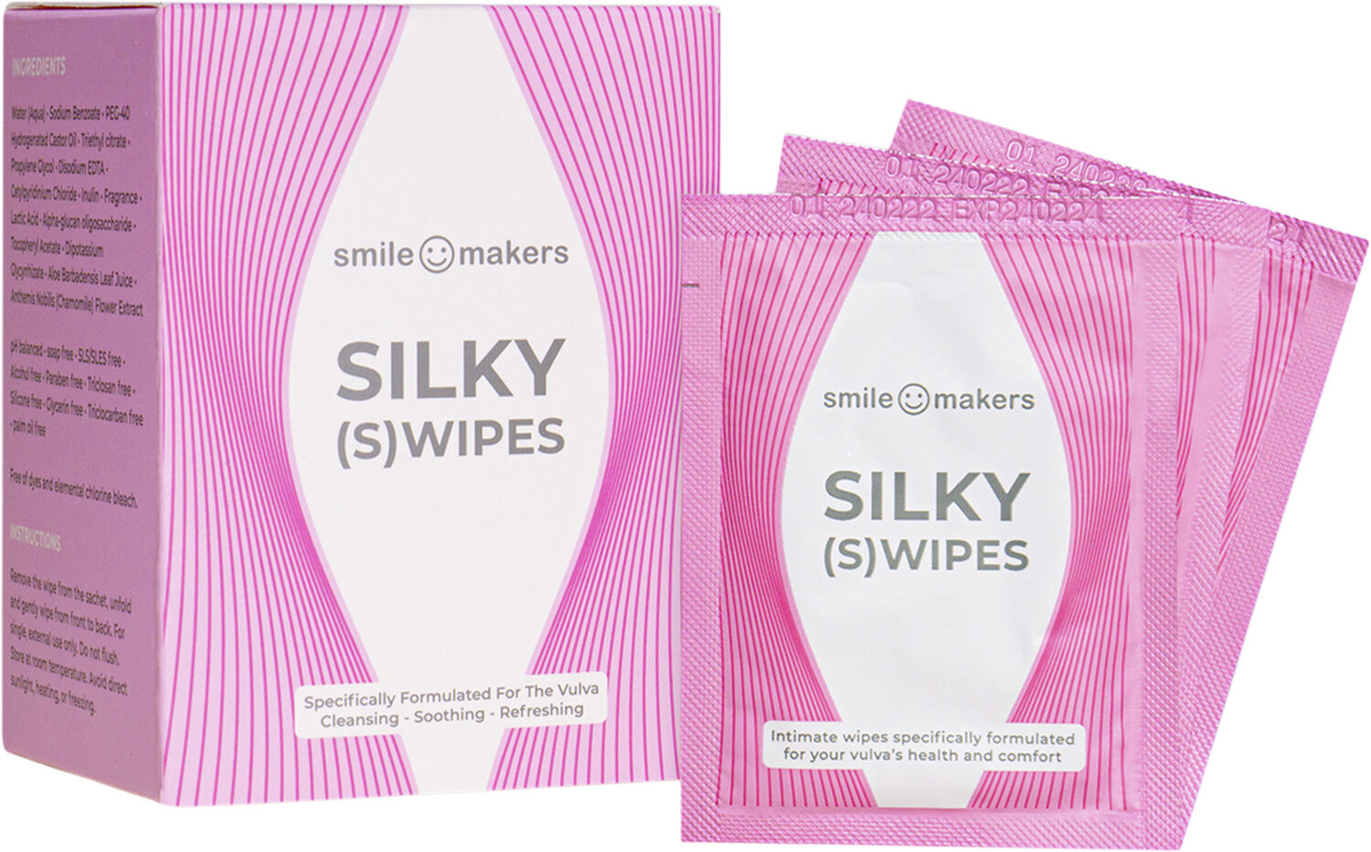 Smile Makers Silky Swipes Intimservietter 12 stk - Hygiejne hos Magasin