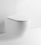 LAVABO Studio væghængt toilet rimless m/slim toiletsæde hvid | Væghængte toiletter