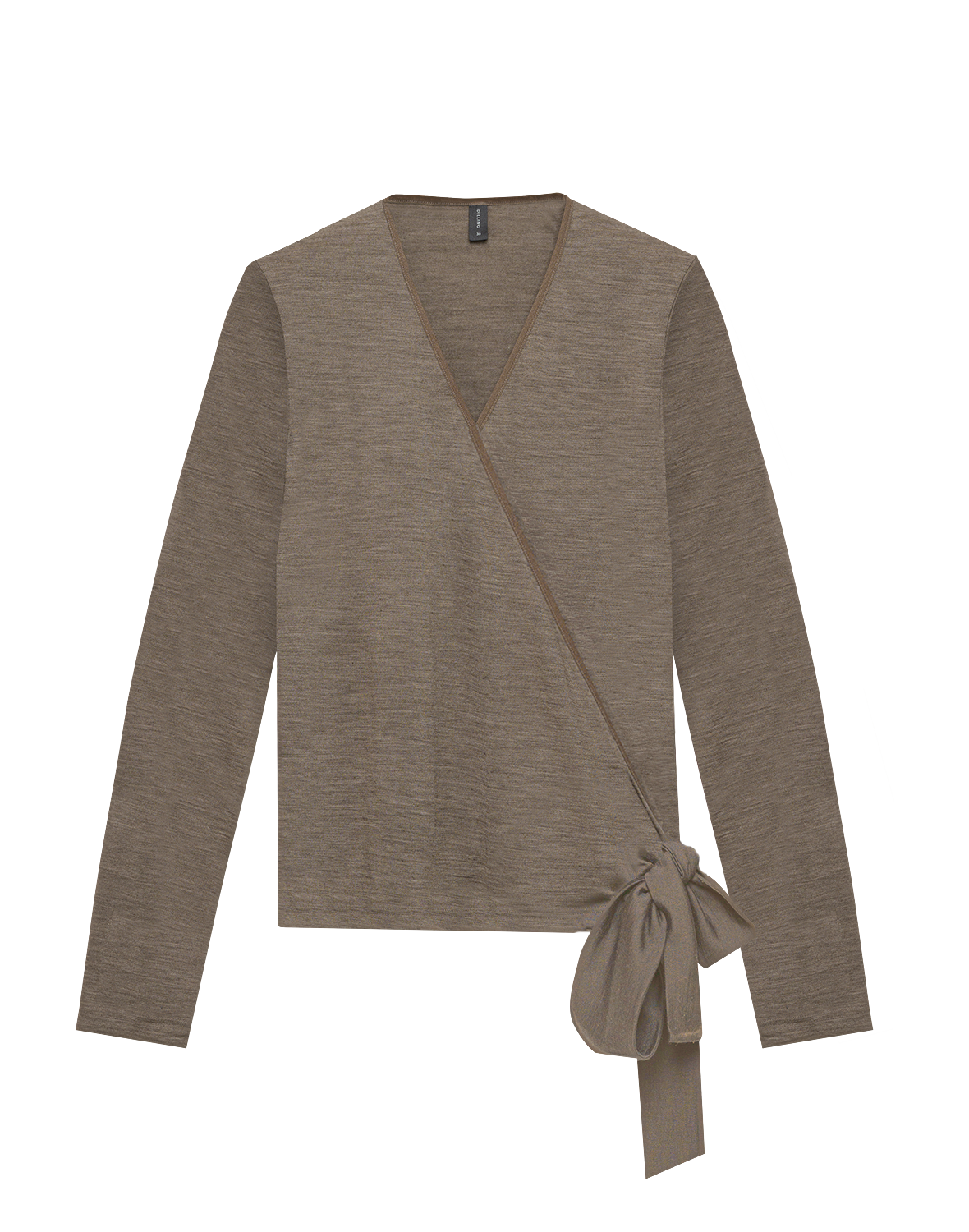 dame slå-om-bluse merinould - single jersey