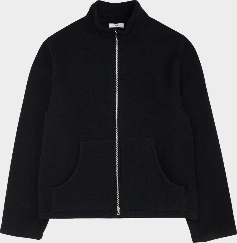 fleece full zip black