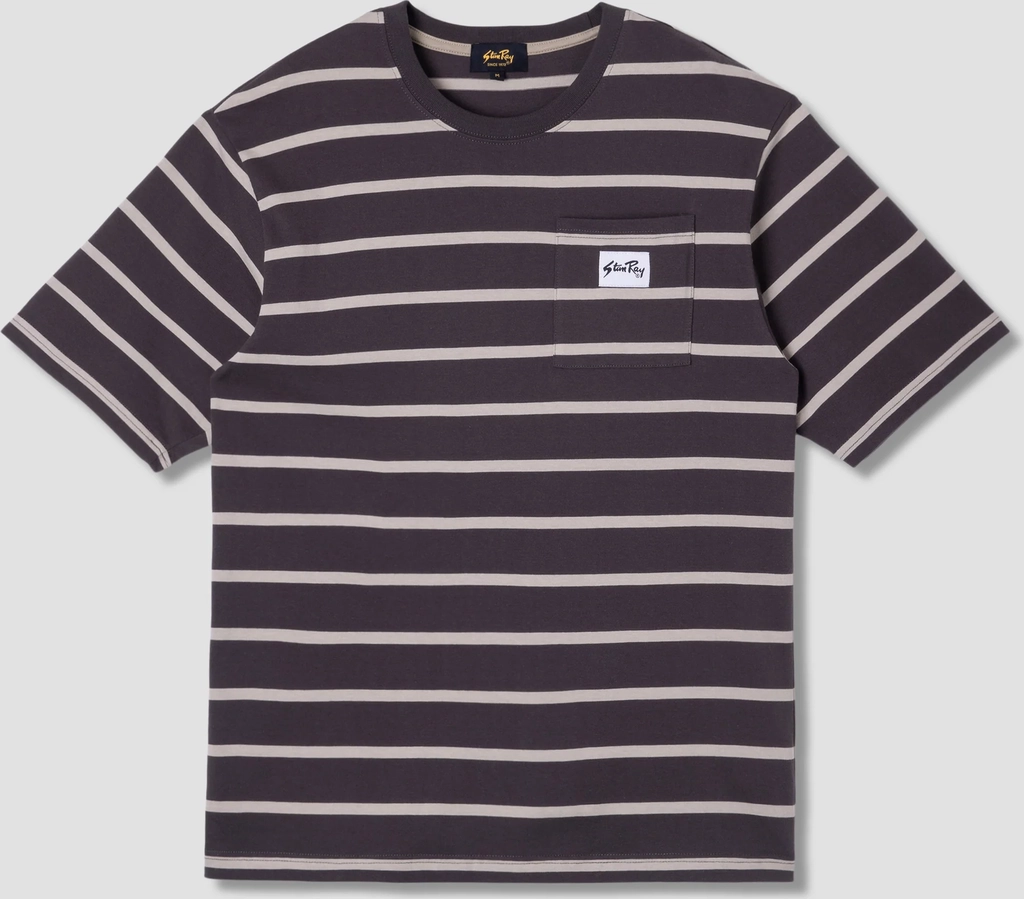 stripe tee (raven/eucalyptus)
