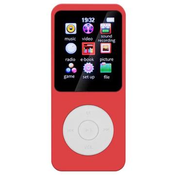 MTP Products T1 Bærbar MP4 Musikafspiller 1.8 Skærm 64GB TF-Kort Rød