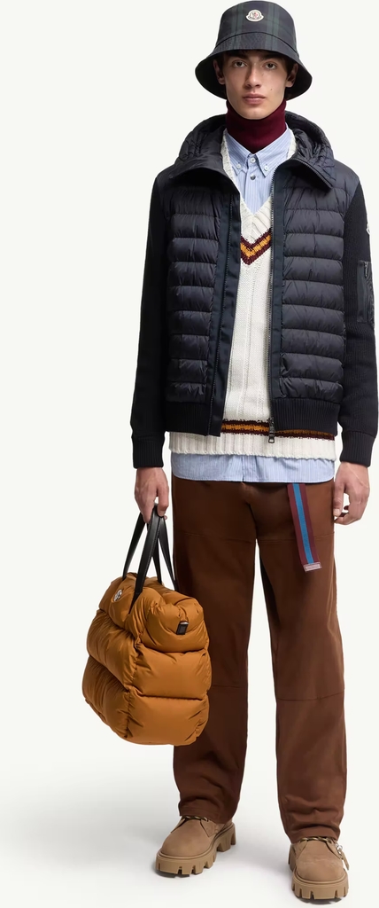 Padded Zip-Up Cardigan