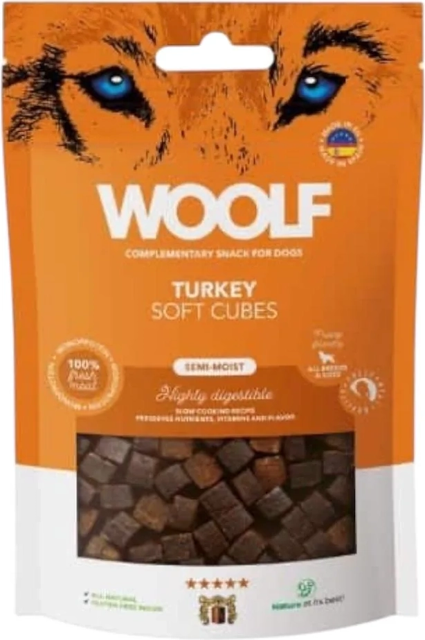 Woolf Soft Cubes Turkey 100 g
