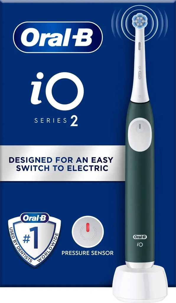Oral-B iO2 Elektrisk Tandbørste - 3 Niveauer - Forest Green
