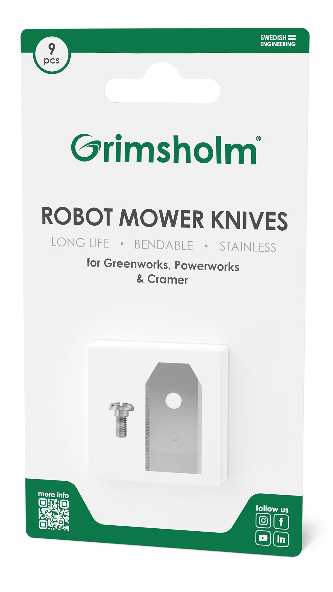 Grimsholm 12-pak Klinge til Segway Navimow H500E