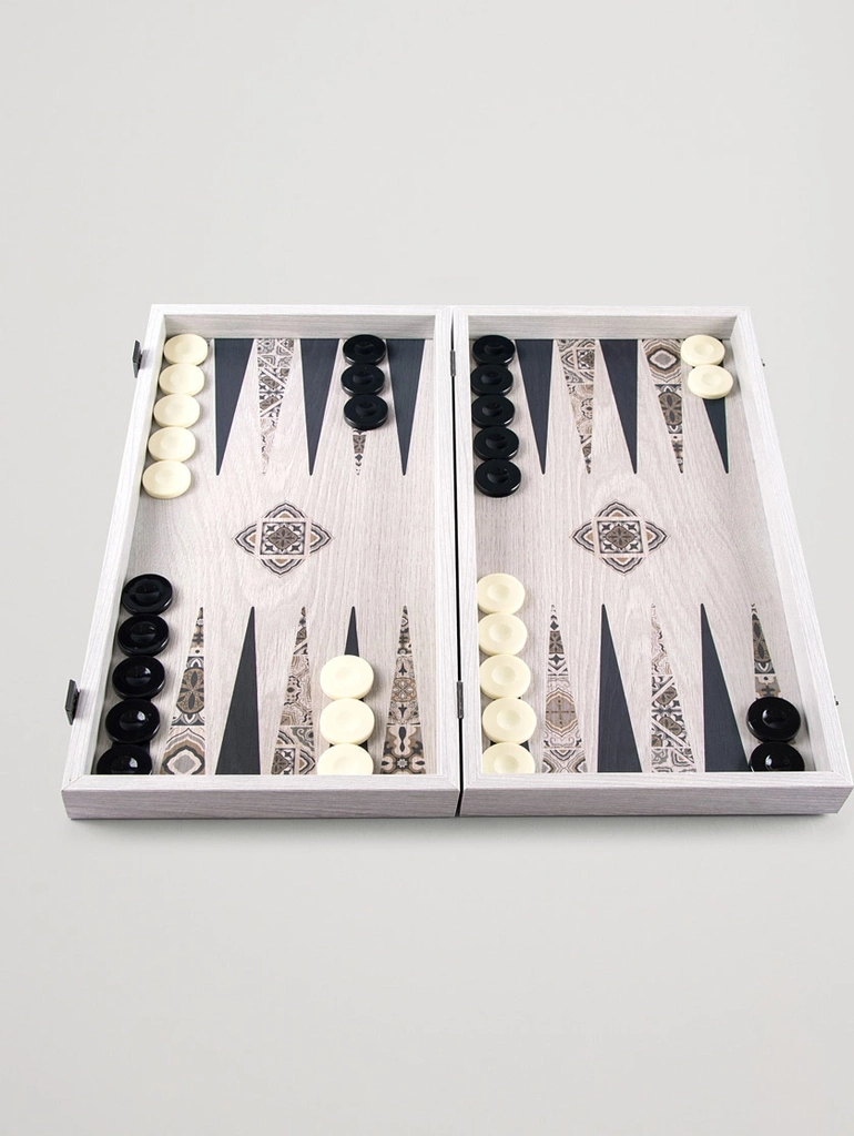 manopoulos wooden creative moroccan mosaic backgammon