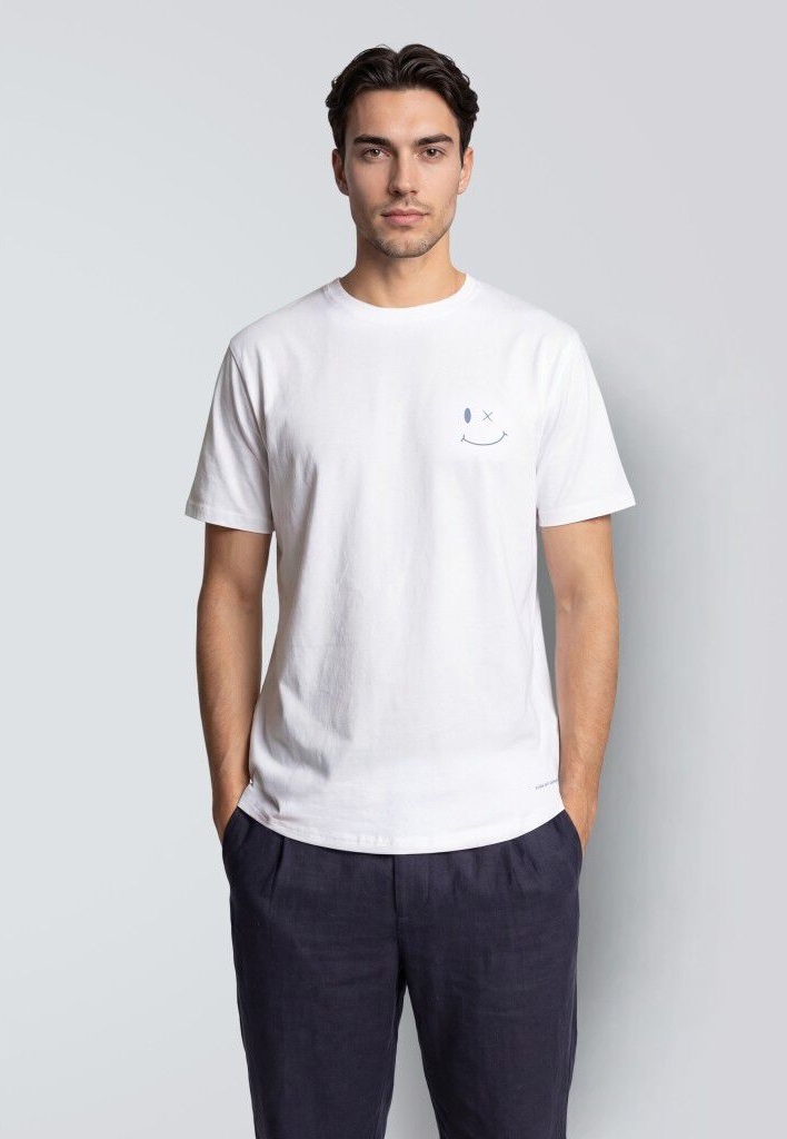 Clean Cut Copenhagen Patrick Organic Tee Mand White Kortærmede T-shirts Str S - Elastan hos Magasin