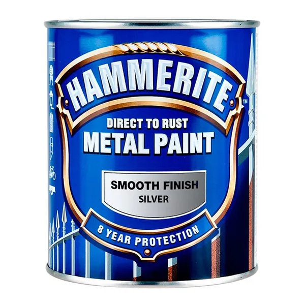hammerite glat sølv