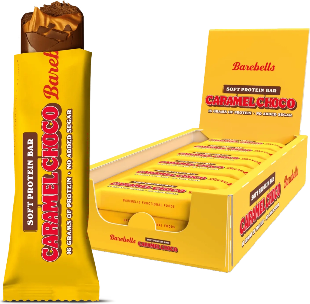 barebells soft protein bar - caramel choco (12x 55g)