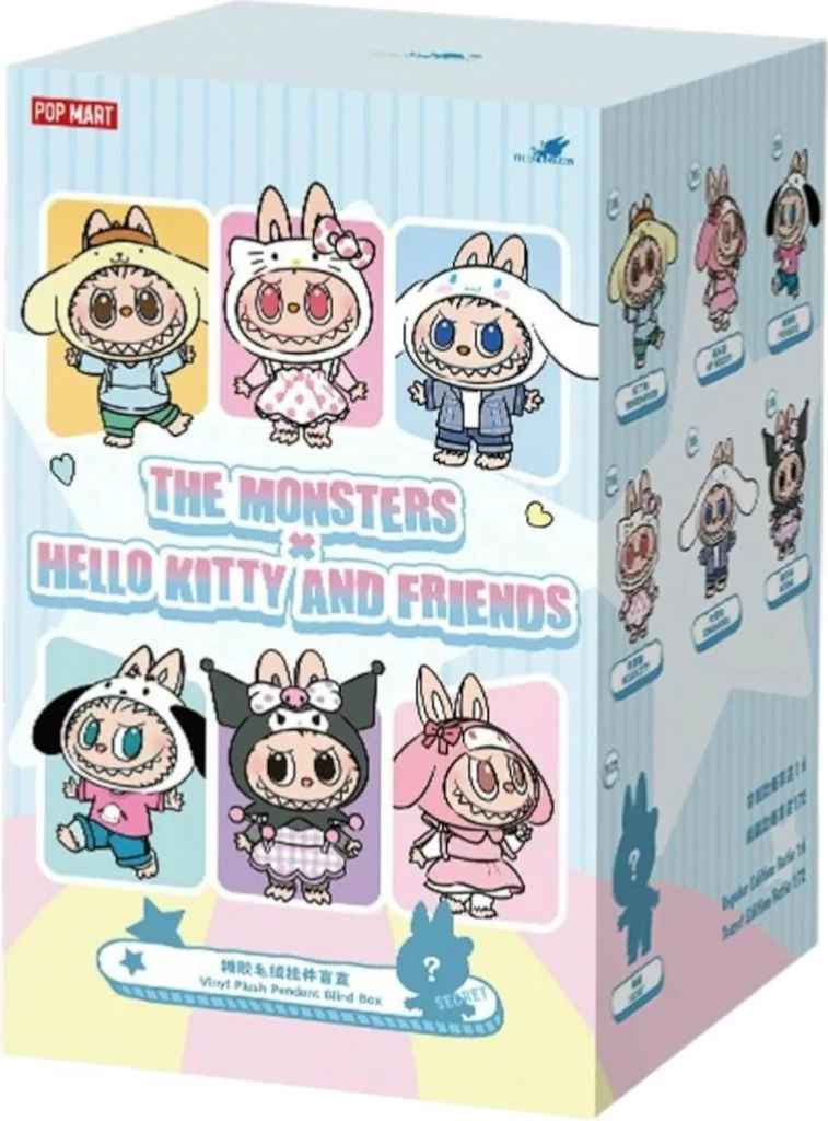 pop mart the monsters labubu x hello kitty and friends/sanrio characters series sealed case single blind box