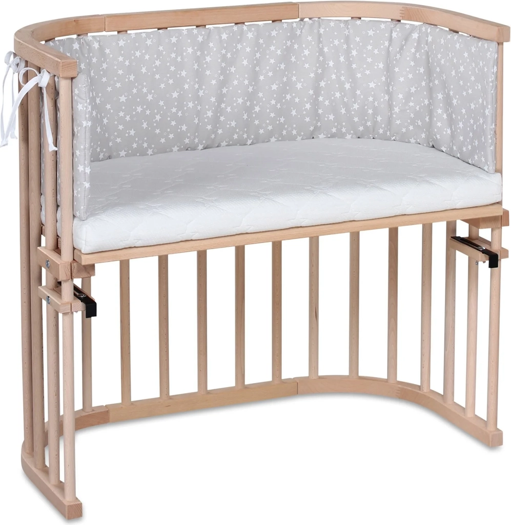 babybay® bedside crib natural ubehandlet original co-sleeper babyseng