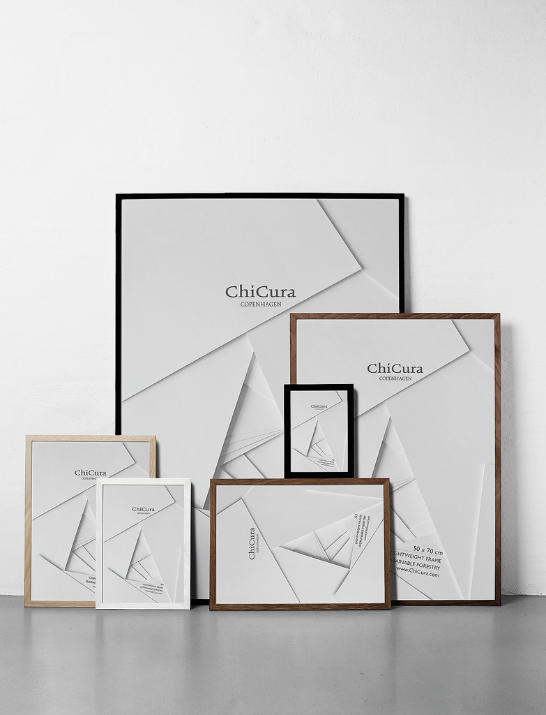 CHICURA Wooden Frame - Oak - Acrylic |Beige |100X 140 cm