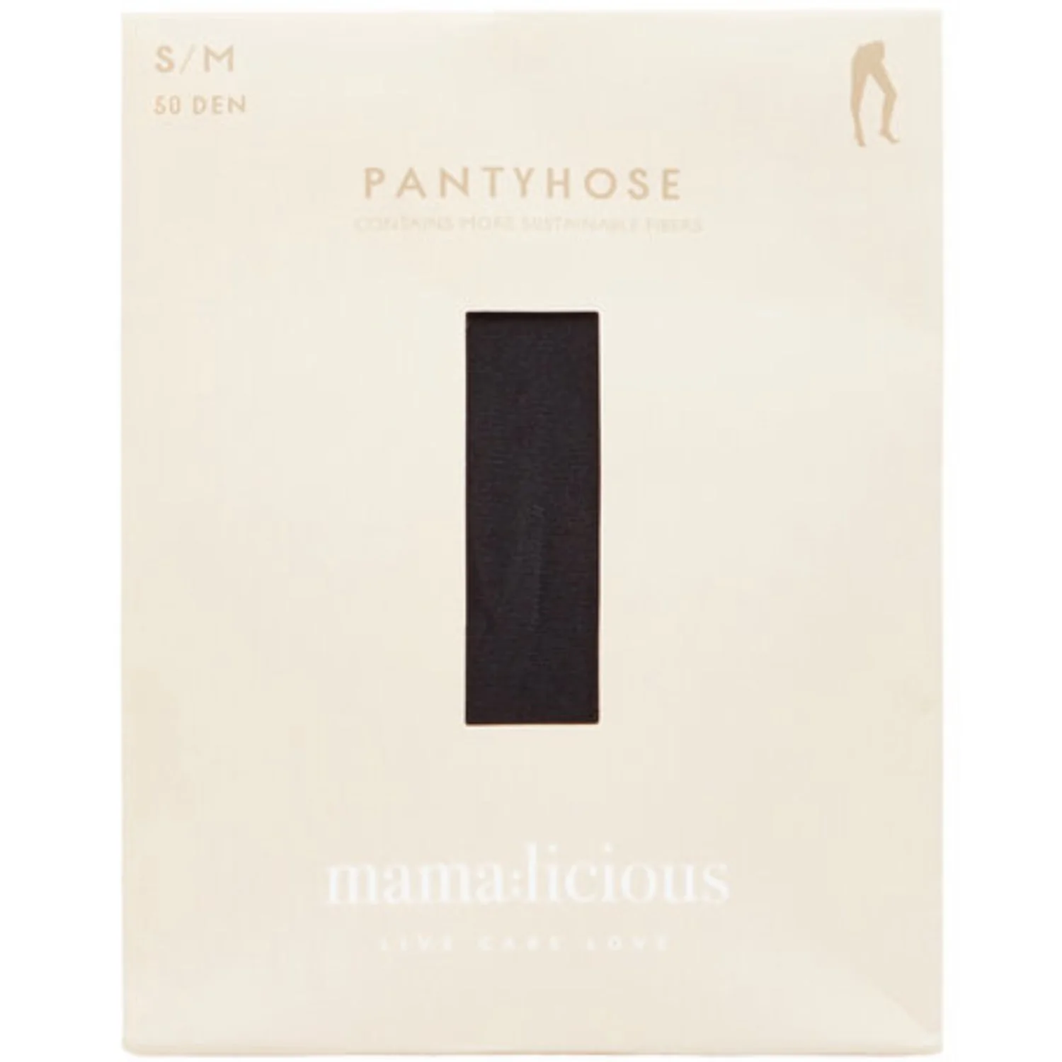 Mama;licious Black Sabine Tights 50Den 2-pack Noos S-M
