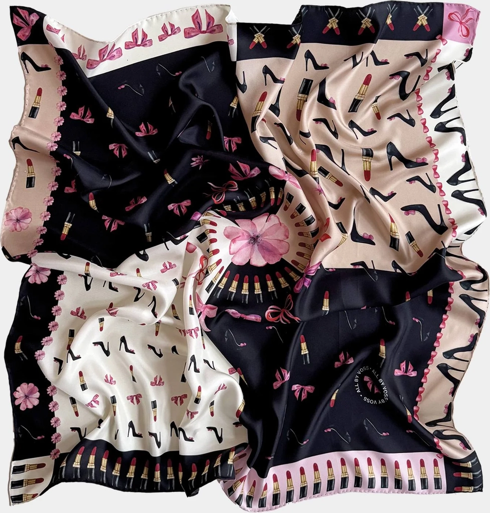 Lipstick Square Silk Scarf