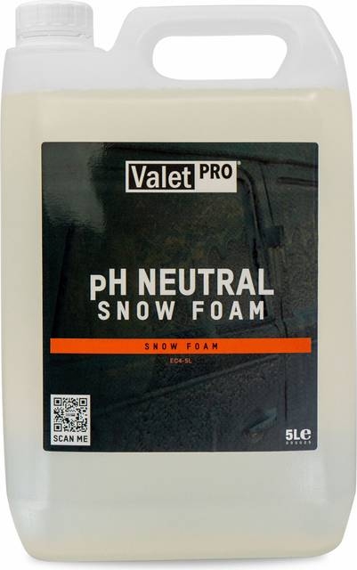 Förtvättsmedel VALETPRO PH Neutral Snow Foam - Skummande / Vaxsäkert, 5000 ml