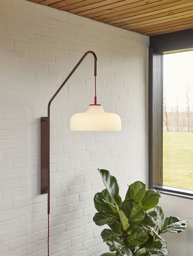 Hübsch Current Væglampe - Burgundy - 71X30XH111CM