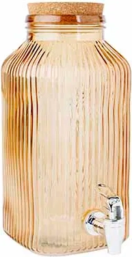 Cosy & Trendy Drinkdispenser Med Taphane Okker Glas 3.35l Drikkedispenser