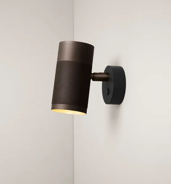 Thorup Copenhagen Patrone væglampe small, bruneret messing/mørk, 120 mm
