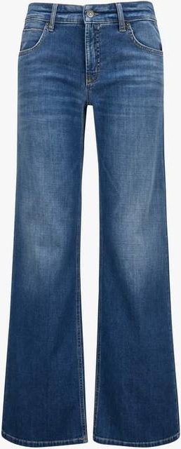 Cambio Tess Wide Leg Bukser - Mid Blue