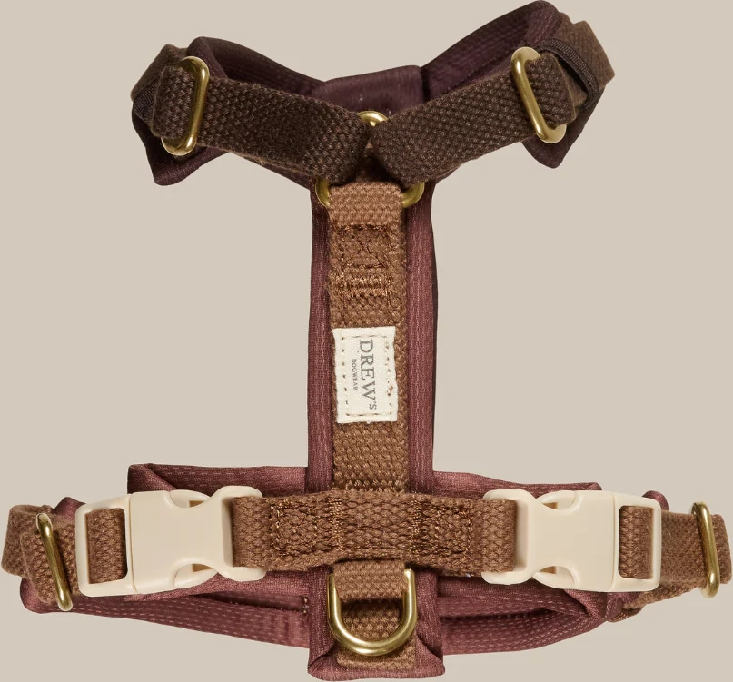 Drew's Dogwear Chocolate Blød Justerbar Hundesele Pro
