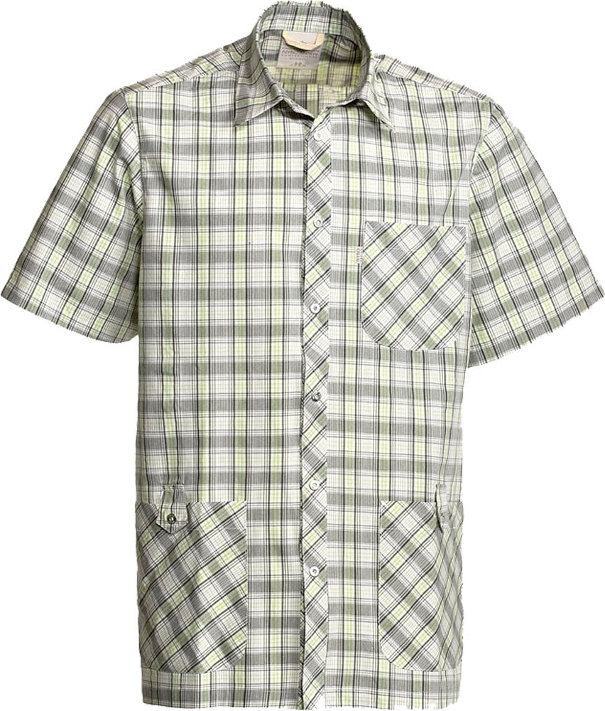 Nybo Workwear Joy kortærmet skjorte, Grøn/limegrøn ternet