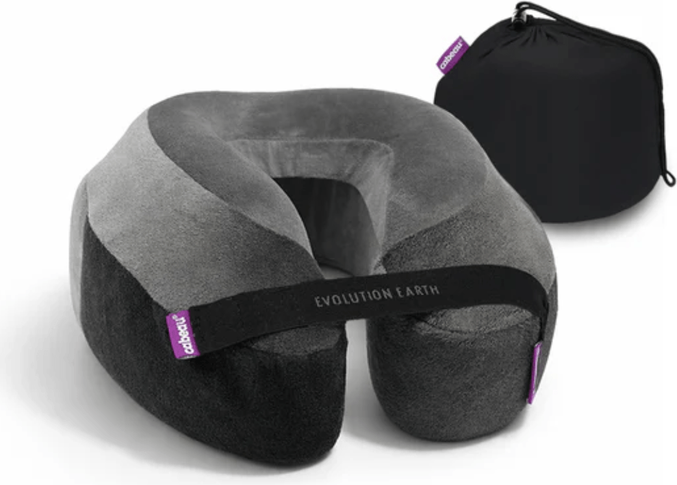 Cabeau Evolution Earth Deluxe Neck Pillow Wind Sort, Grå