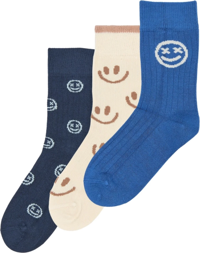 Minipop Moe Bambus Strømper 3-Pak - Strong Blue
