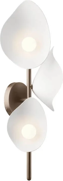 florii 3 væglampe, mørk bronze/hvid