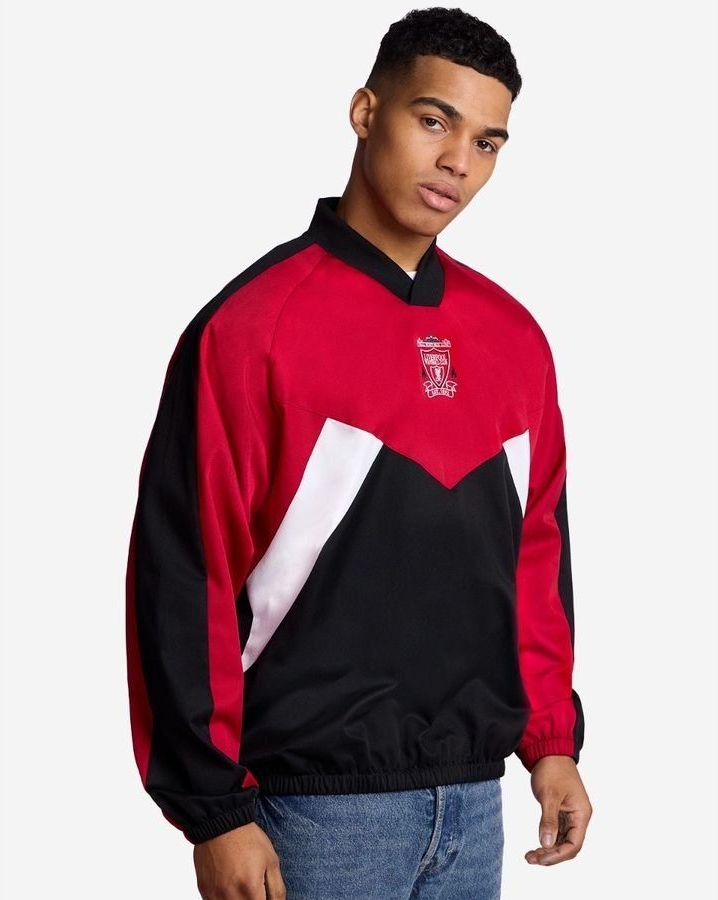 Liverpool FC Sweatshirt Drill Top 1993 - Rød/Sort