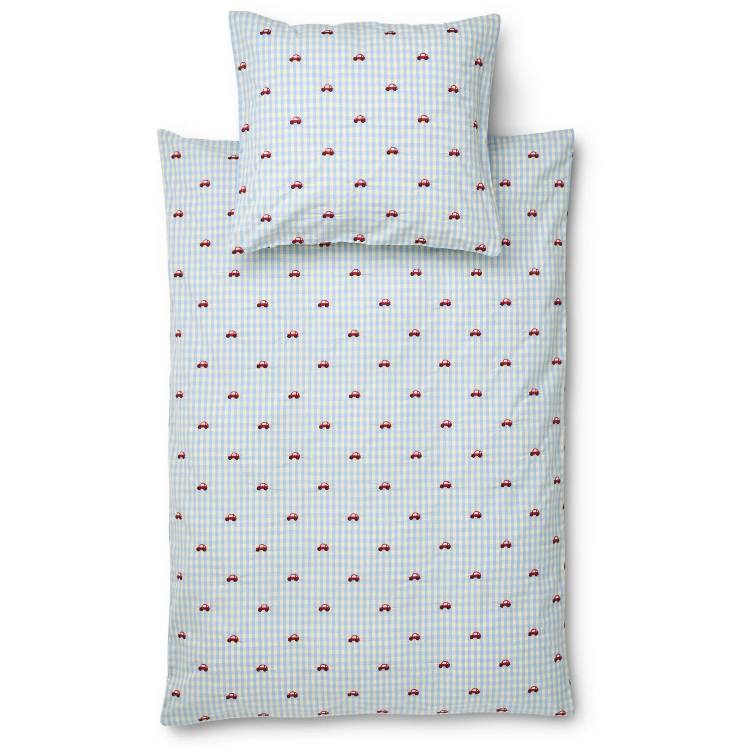 flöss blue gingham albert dyne + pude