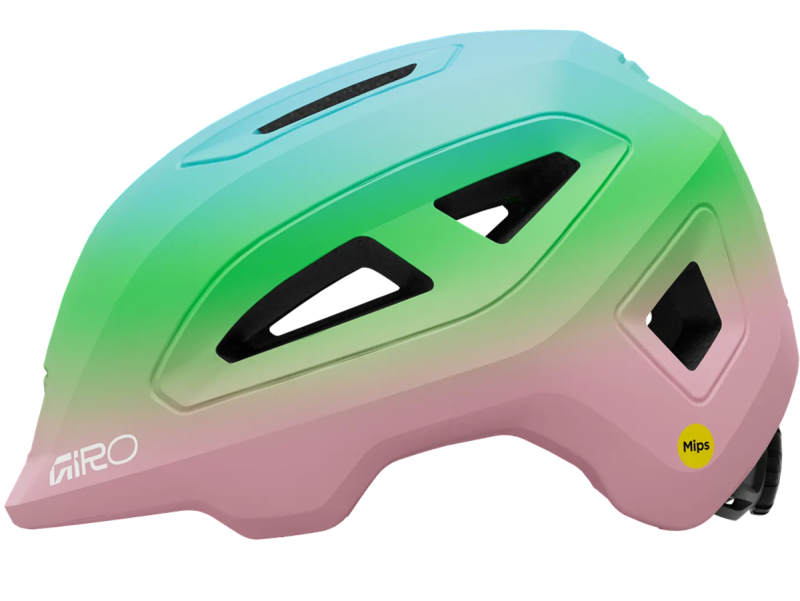 giro scamp 2 mips børnehjelm, matte teal/pink towers
