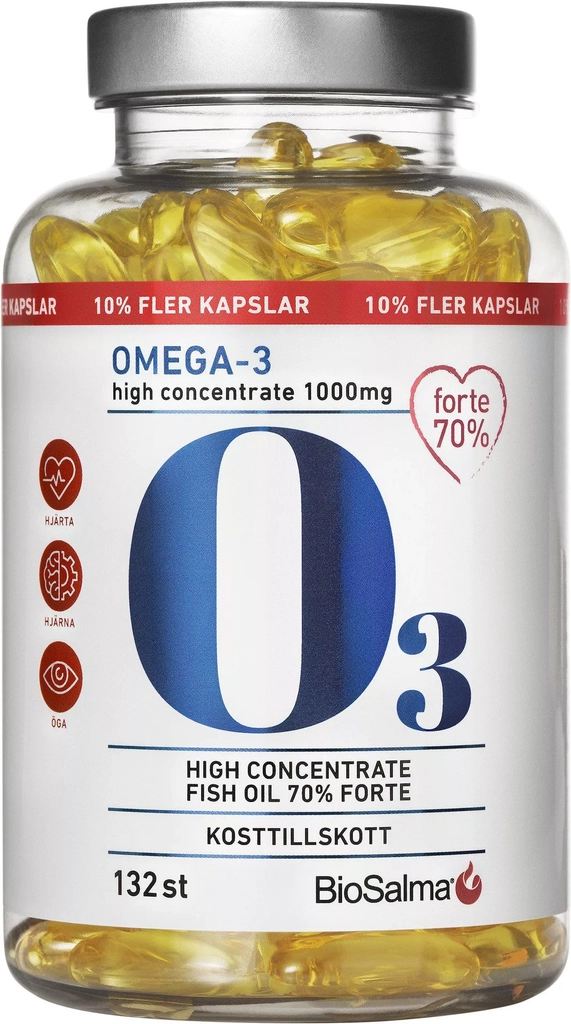 BioSalma Omega-3 Forte 70% 1000mg, 132 kapsler