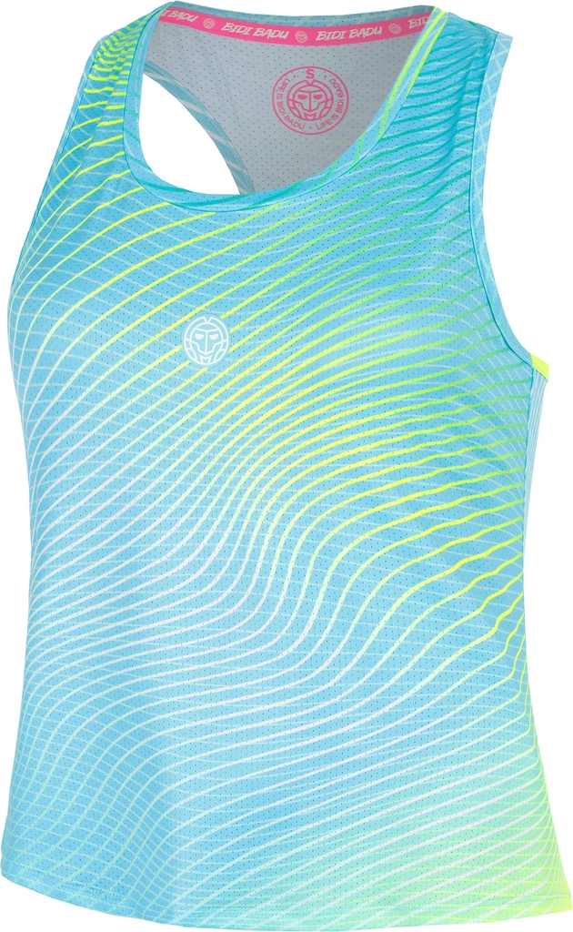 out of control racerback tanktop damer-lyseblå, neongul