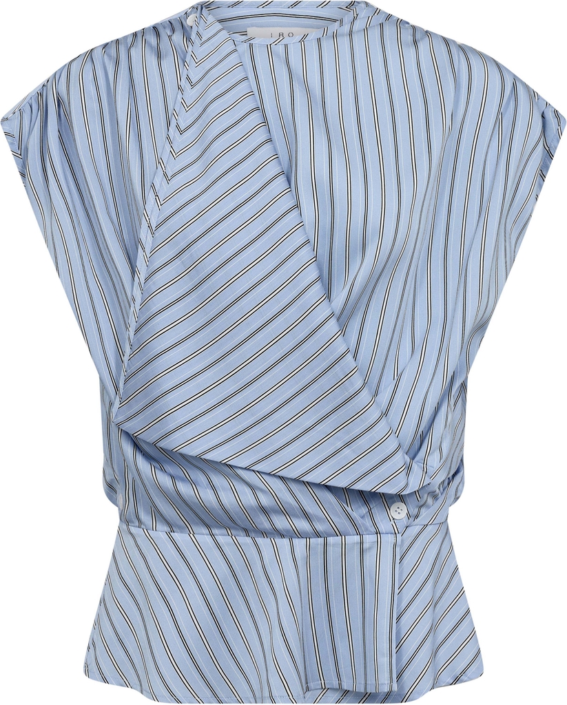 IRO Uttopia Kvinde Blue Left Bank Stripe Toppe Str 40 - hos Magasin