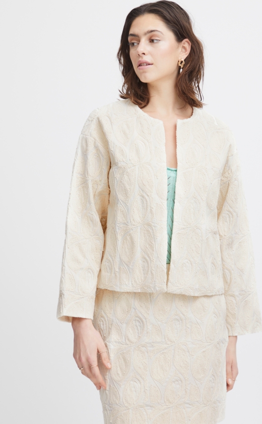 Atelier Rêve Irbera JA Kvinde Birch Overgangsjakker Loose Fit Str 44 - hos Magasin