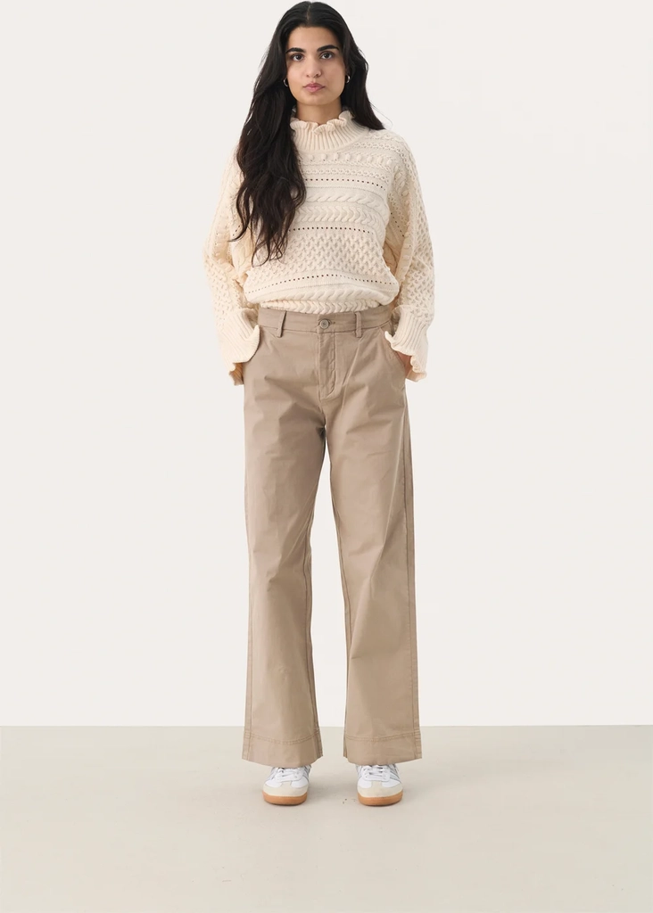 Part Two Belmepw PA Kvinde Desert Taupe Habitbukser Classic Fit Str 42 - hos Magasin