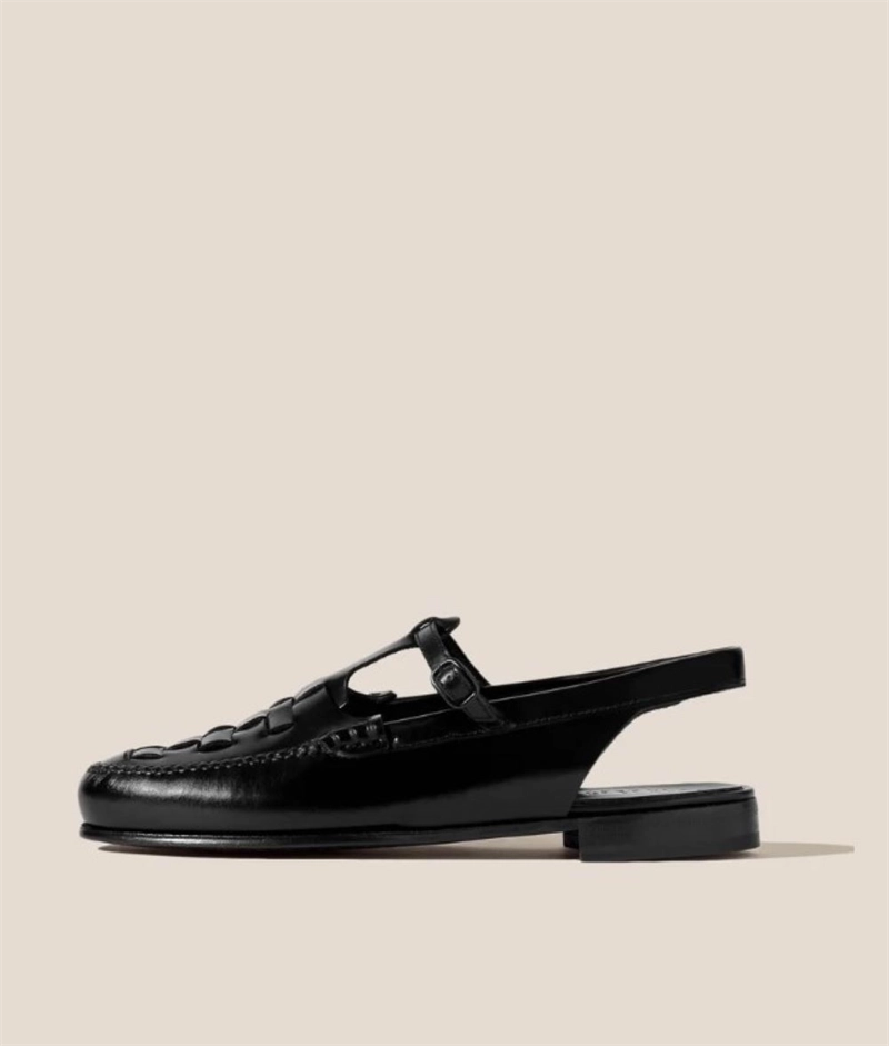 Hereu Roqueta Slingback Loafer - Black