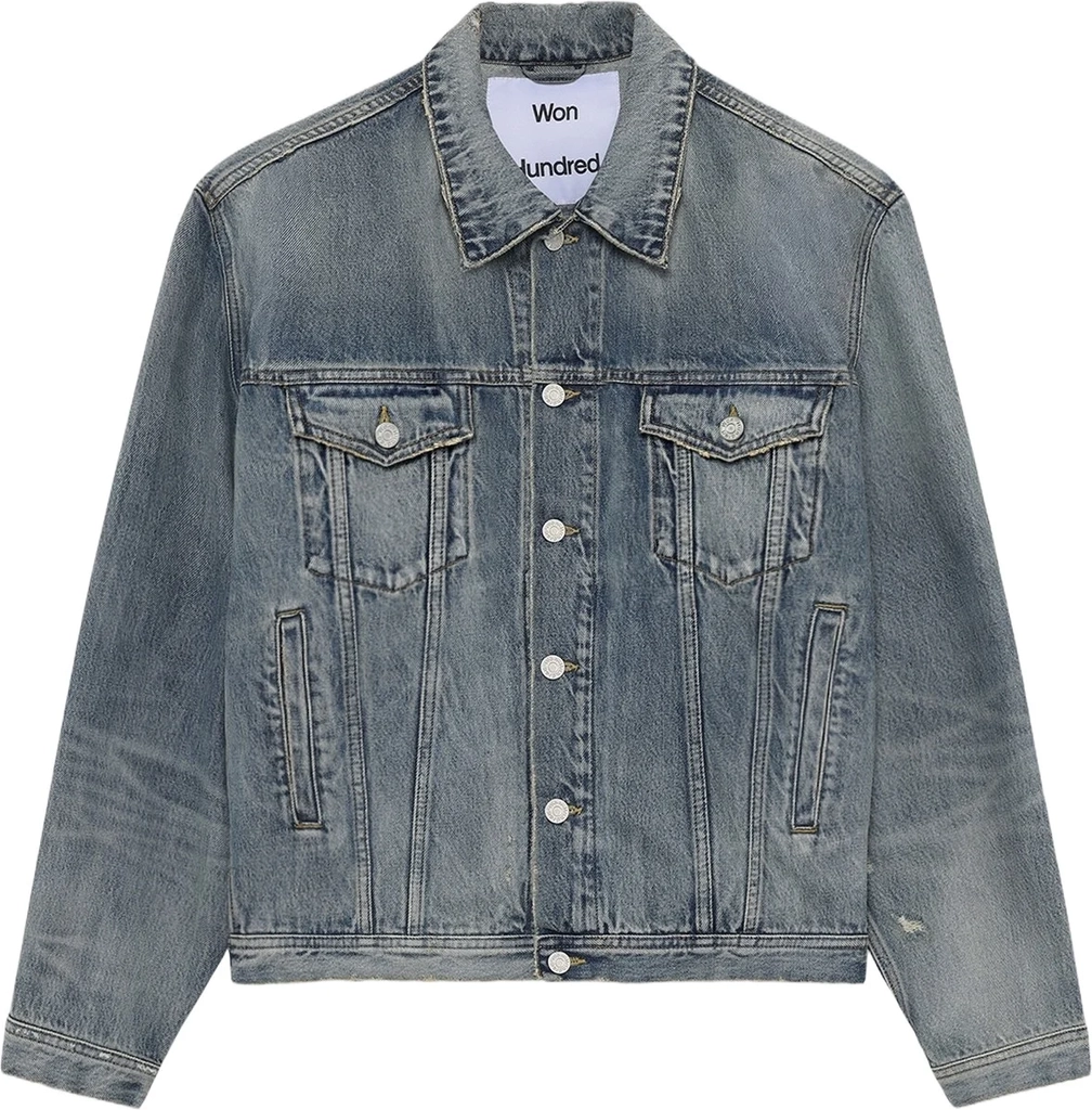 Won Hundred Liverpool Denim Jacket M Mand Formost Blue Overgangsjakker Str L Denim - hos Magasin