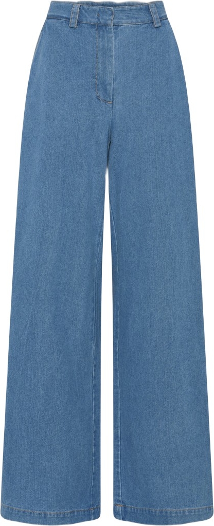 Heartmade 252hmniva Denim Pants Kvinde Deep Ocean Bukser Str 36 Denim - hos Magasin